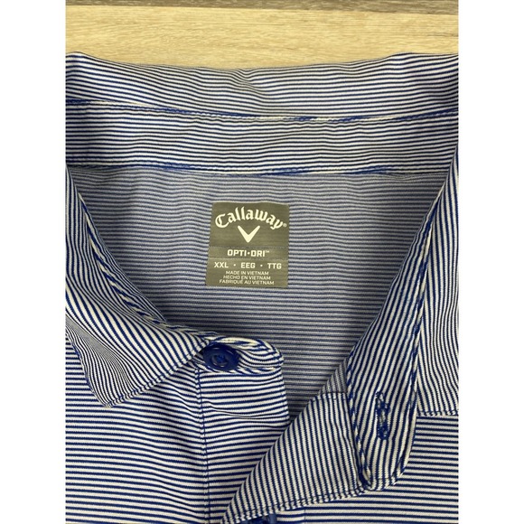 (3) Callaway Opti-Dri Polo Shirt Mens 2XL Golf Stretch S/S Pullover - Picture 6 of 16
